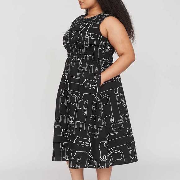 LAZY OAF Nine Lives Shirred Dress - Picture 2 of 3